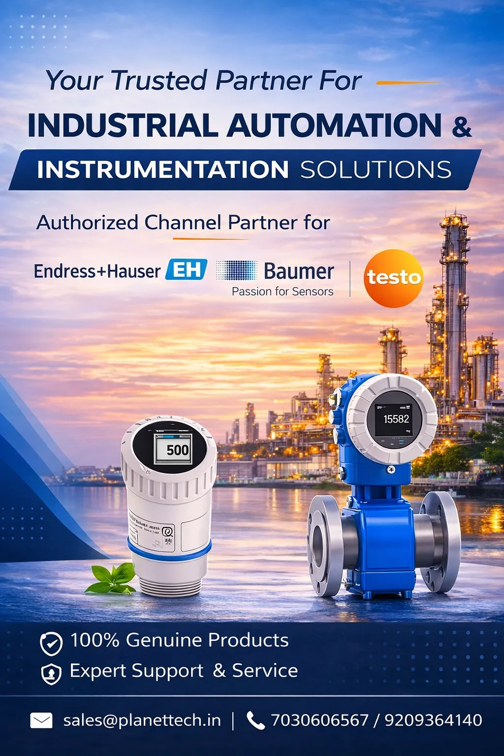 Industrial automation and instrumentation solutions provider in India - Planet Techtronnix